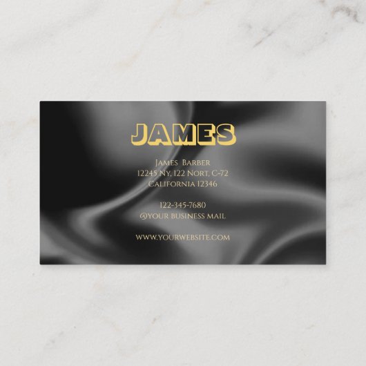 Beauty Studio Barber Business Card Visitenkarte (Rückseite)