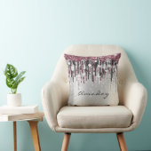 Beauty Studio Friseur Makeup Gray Pink Diamond Kissen (Stuhl )