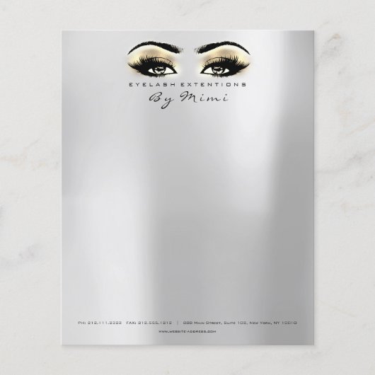 Beauty Studio Lashes Makeup Browns Silver Gold Flyer (Vorne)