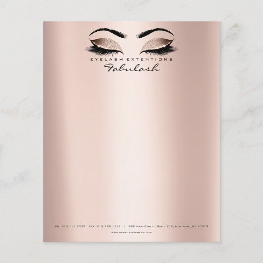 Beauty Studio Lashes Makeup Stylist Artist Flyer (Vorne)