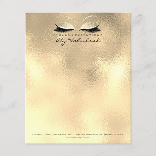 Beauty Studio Lashes Makeup Stylist Champaigne Flyer (Vorne)