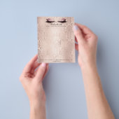 Beauty Studio Lashes Makeup Stylist Damask Pink Flyer (Gruppe)