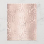 Beauty Studio Lashes Makeup Stylist Damask Pink Flyer (Hinten)