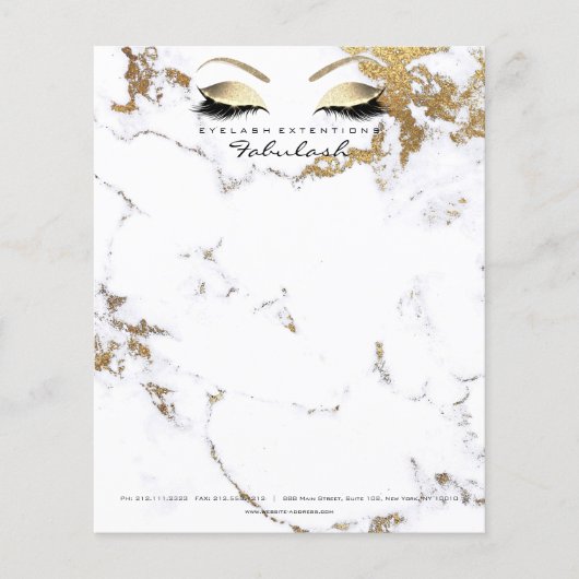 Beauty Studio Lashes Makeup Stylist Gold Marbella Flyer (Vorne)