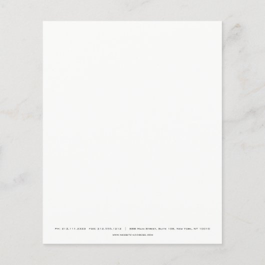 Beauty Studio Lashes Makeup Stylist Letter Head Flyer (Hinten)