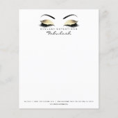 Beauty Studio Lashes Makeup Stylist Letter Head Flyer (Vorne)