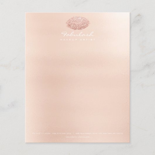 Beauty Studio Lips Kiss Makeup Stylist Artist Flyer (Vorne)