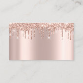 Beauty Studio Wellness-Center Lash Rose Gold Tropf Visitenkarte (Rückseite)