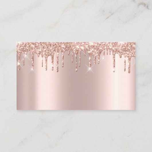 Beauty Studio Wellness-Center Lash Rose Gold Tropf Visitenkarte (Rückseite)