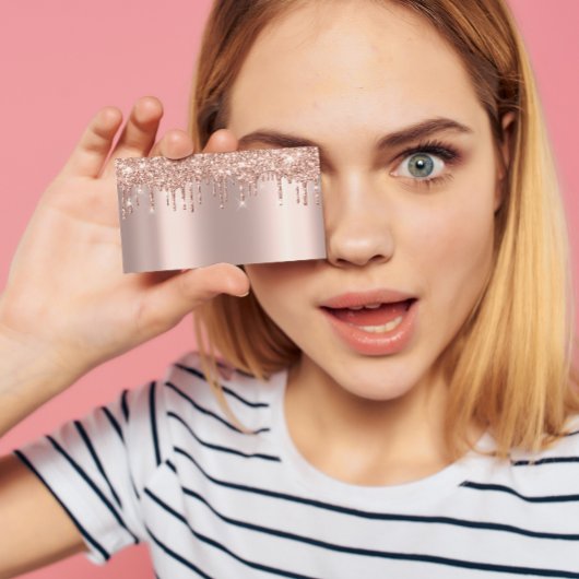 Beauty Studio Wellness-Center Lash Rose Gold Tropf Visitenkarte