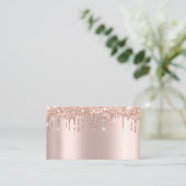 Beauty Studio Wellness-Center Lash Rose Gold Tropf Visitenkarte (Stehend Vorderseite)