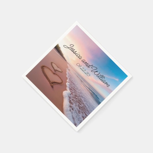 Beauty Summer Wedding Serviette (Ecke)