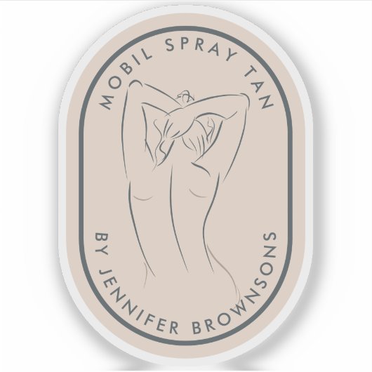 Beauty Tan Wellness-Center Body Rounded Decal Aufkleber (Vorderseite)