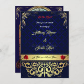 Beauty & the Beast Wedding Invitation Einladung (Vorne/Hinten)