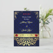 Beauty & the Beast Wedding Invitation Einladung (Stehend Vorderseite)