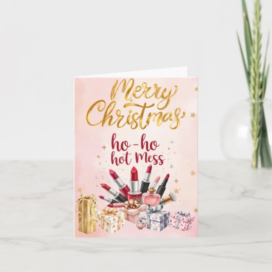 Beauty themed Christmas Card Karte (Vorderseite)