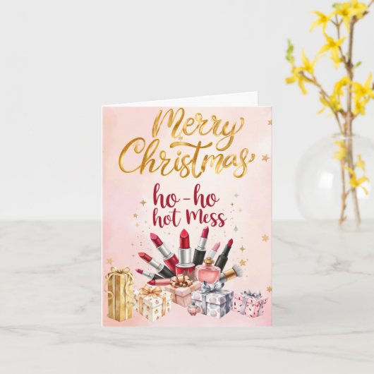 Beauty themed Christmas Card Karte (Gelbe Blume)