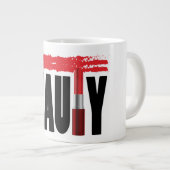 Beauty Typografie Jumbo-Tasse (Vorderseite Rechts)