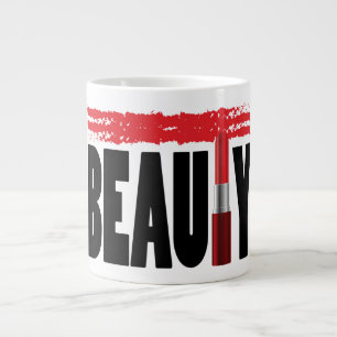 Beauty Typografie Jumbo-Tasse