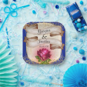 Beauty und Beast Fairy Tale Royal Blue Wedding Pappteller (Party)