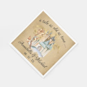 Beauty und das Biest Fairytale Burg und Rose Serviette (Ecke)