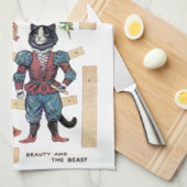 Beauty und das Biest, Paper Doll, Louis Wain Geschirrtuch (Viertel Falte)