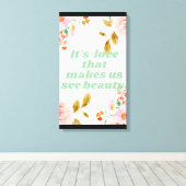 Beauty und Liebe Canvas Print Leinwanddruck (Insitu (Holzboden))