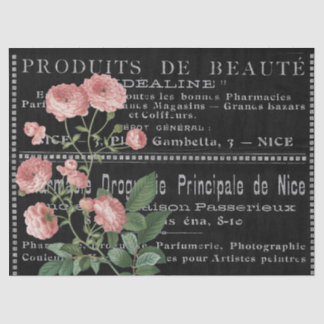 Beauty und Pink Rose Vintag Seidenpapier