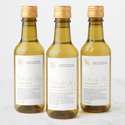 Beauty Vanilla Blume Weinetikett (Flaschen)