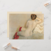 Beauty von Frauen mit roten Strümpfen Karte (Vorderseite/Rückseite Beispiel)