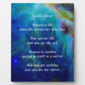 Beauty von Kahlil Gibran Fotoplatte (Vorderseite)