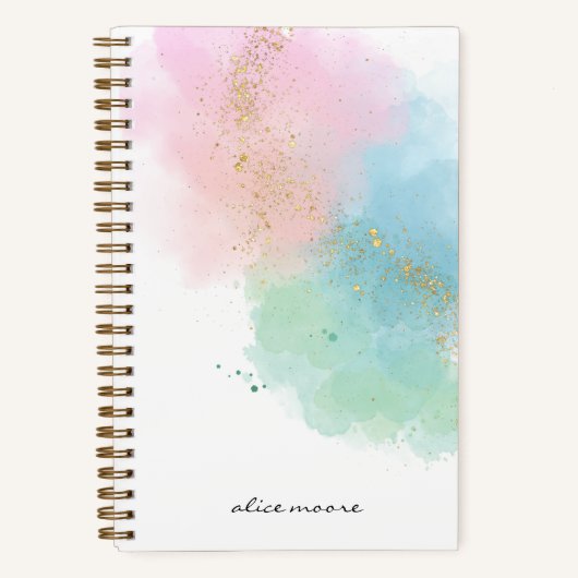 Beauty Watercolor & Co. Script Monogram Notizblock (Vorderseite)