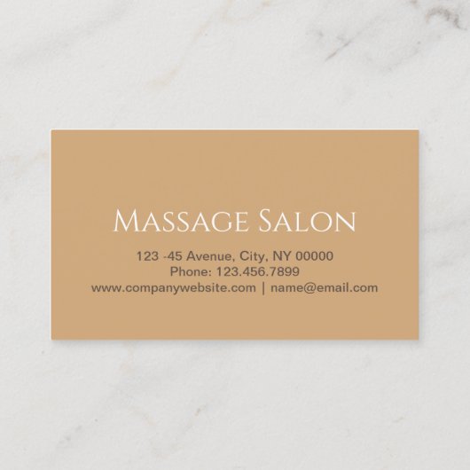 Beauty WELLNESS-CENTER Akupressur Hot Stone Massag Visitenkarte (Rückseite)