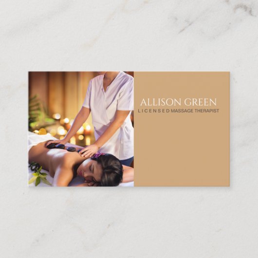 Beauty WELLNESS-CENTER Akupressur Hot Stone Massag Visitenkarte (Vorderseite)