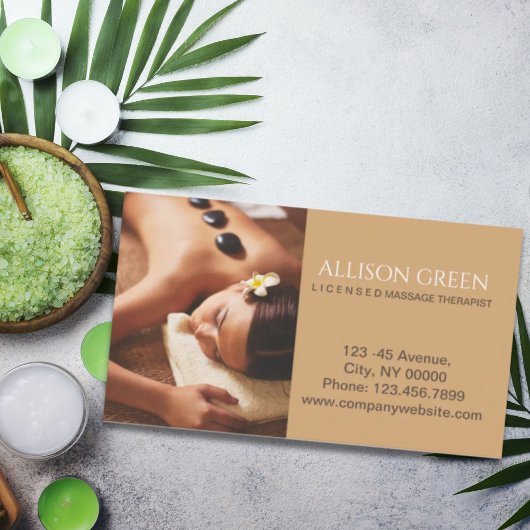 Beauty WELLNESS-CENTER Akupressur Hot Stone Massag Visitenkarte