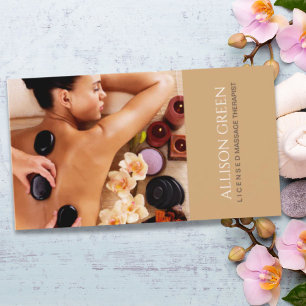 Beauty WELLNESS-CENTER Akupressur Hot Stone Massag Visitenkarte