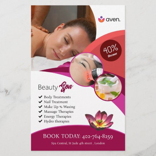 Beauty Wellness-Center Custom Flyer (Vorne)
