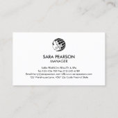 Beauty Wellness-Center Elegante Gold Monogram Visitenkarte (Rückseite)