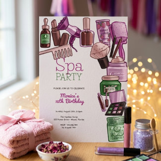 Beauty Wellness-Center Geburtstagsparty Einladung