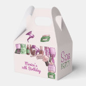 Beauty Wellness-Center Geburtstagsparty Geschenkschachtel (Rückseite)