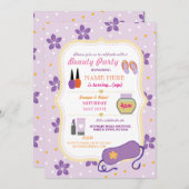 Beauty Wellness-Center Geburtstagsparty Relax Pamp Einladung (Vorne/Hinten)