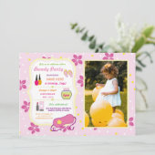 Beauty Wellness-Center Geburtstagsparty Relax Pamp Einladung (Stehend Vorderseite)