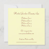 Beauty Wellness-Center Geschenkgutscheine (Rückseite)