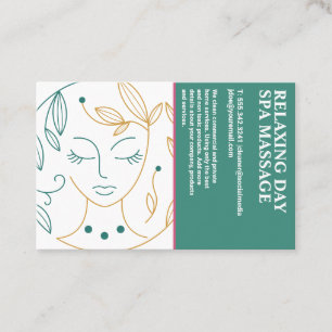 Beauty Wellness-Center Line Zeichnend   Kosmetik Visitenkarte