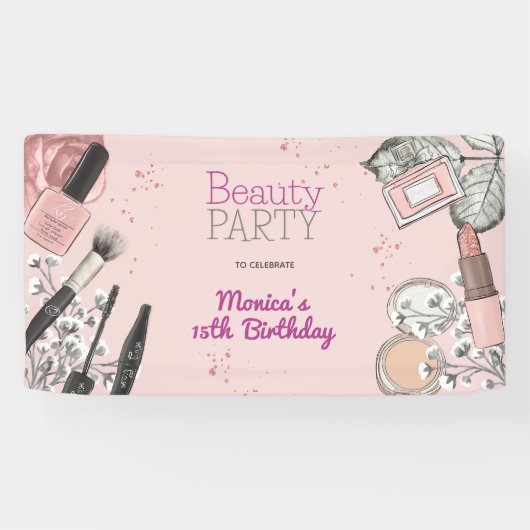 Beauty Wellness-Center mädchenhaft staubige Rose G Banner (Horizontal)
