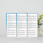 Beauty Wellness-Center Menü Meeresvorlage (Stehend Vorderseite)