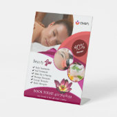 Beauty Wellness-Center Pedestal-Zeichen Sockelschild (Vorderseite)