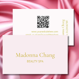 Beauty Wellness-Center QR Code Einfach rosa Stilvo Visitenkarte