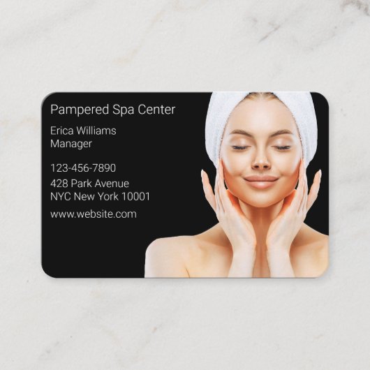 Beauty Wellness-Center Salon Business Cards Visitenkarte (Vorderseite)