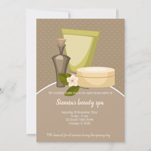 Beauty Wellness-Center Salon Einladung (Vorderseite)